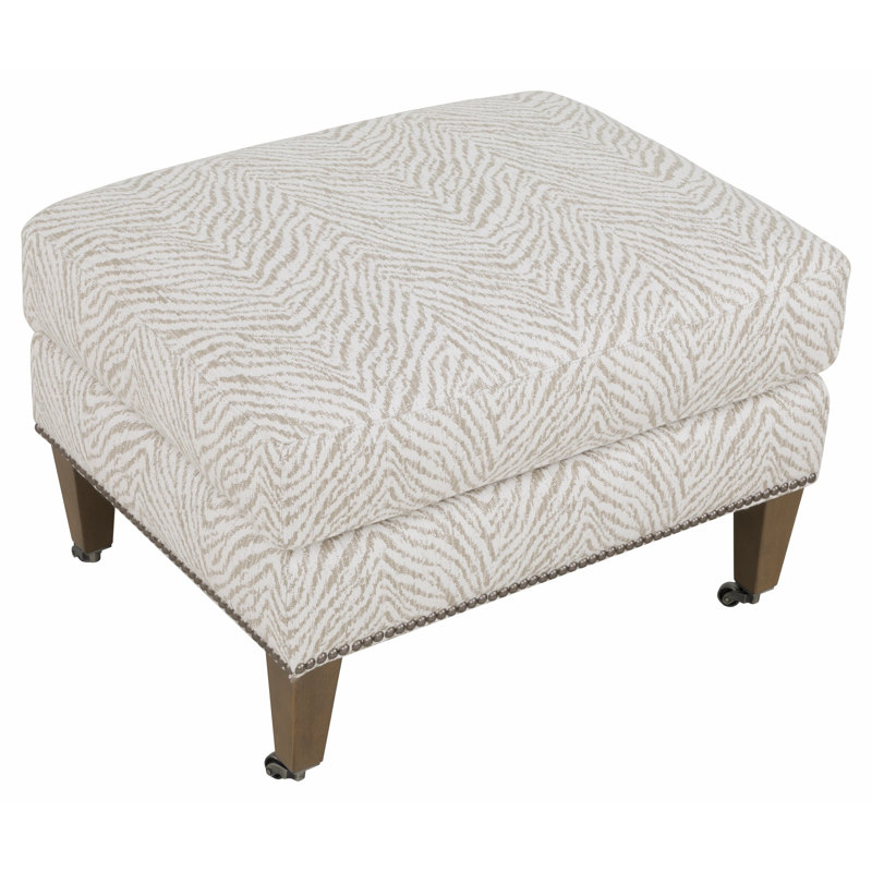 Flynn Ottoman, Charcoal, Small Aged Bronze, 1111 Brown
