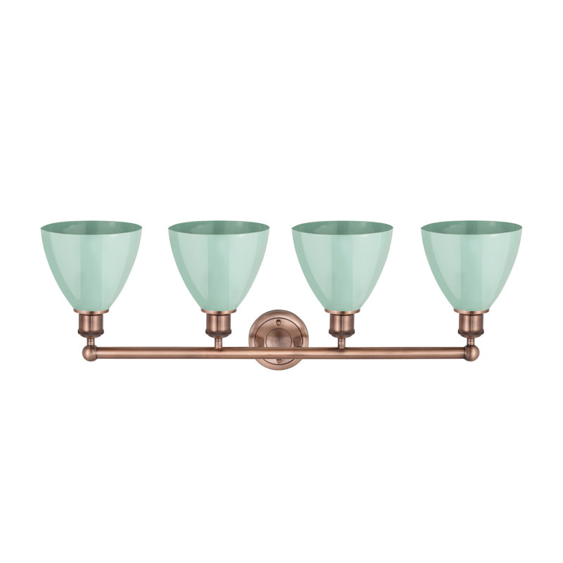 Alquin 4 - Light Dimmable Vanity Light, Seafoam, Antique Copper