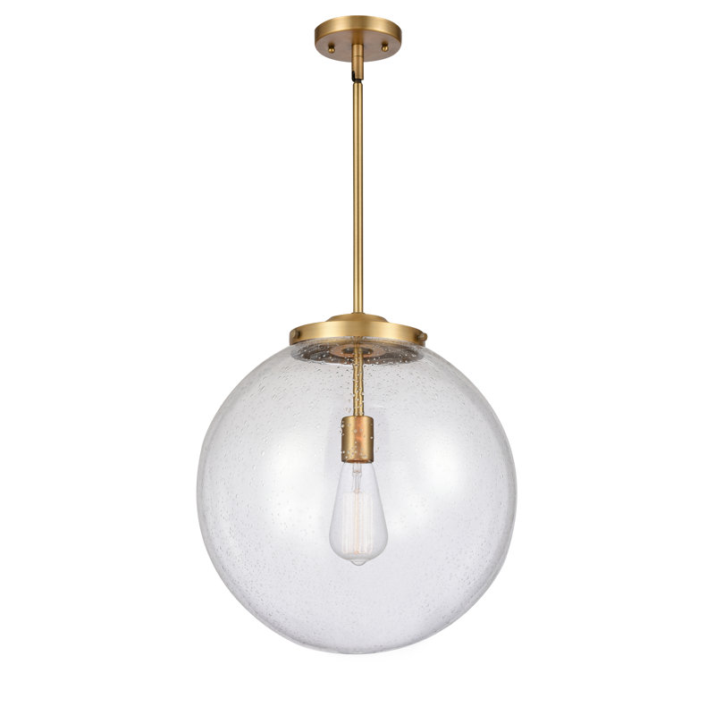 Luminaire suspendu sphère 1 lumière Frederick, Laiton brossé