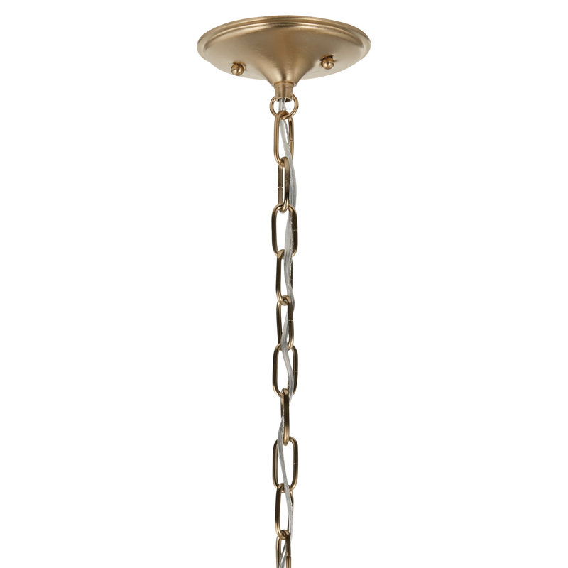 Luminaire suspendu 1 lumière Delarosa 24,25 pouces vert héritage et bronze champagne, 24.25" W x 12.75" H, Heritage Green