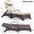Marcianne Chaise Lounge Set of 2 Outdoor Wicker Chaise Lounge Chairs With 6-Position Adjustable Backrest, Pool Reclining Lounge Chair With Thickened Cushion & Pillow-496216063