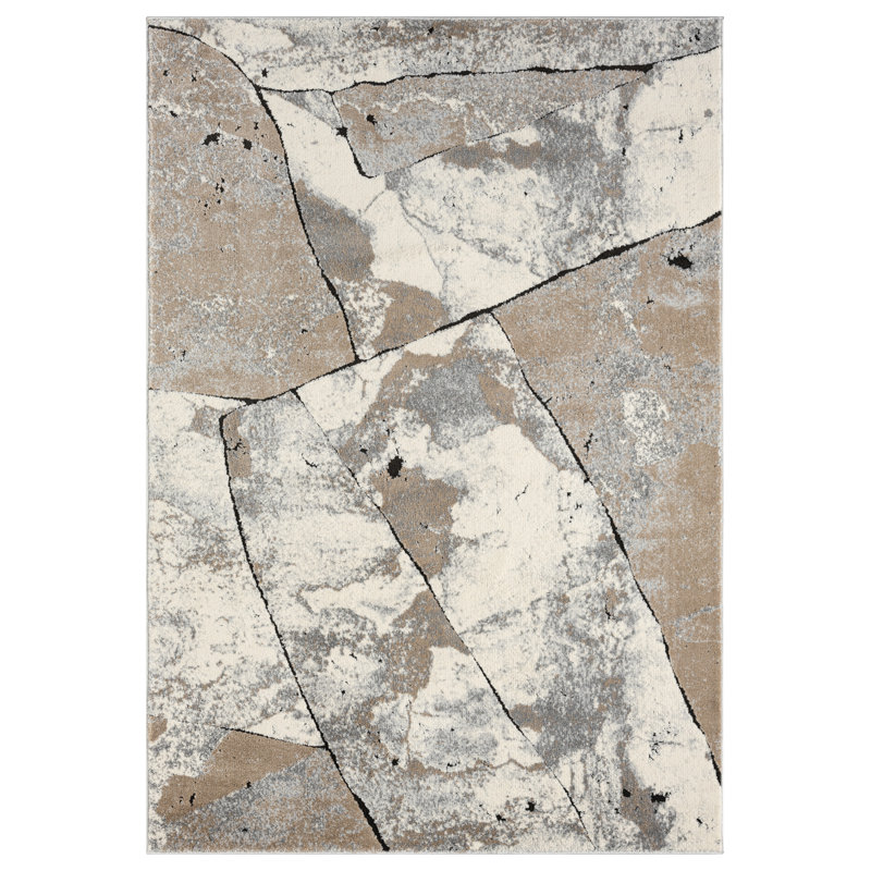Tapis à motif géométrique abstrait Arneson Collection, Rectangle 7 pi 10 po x 10 pi 10 po