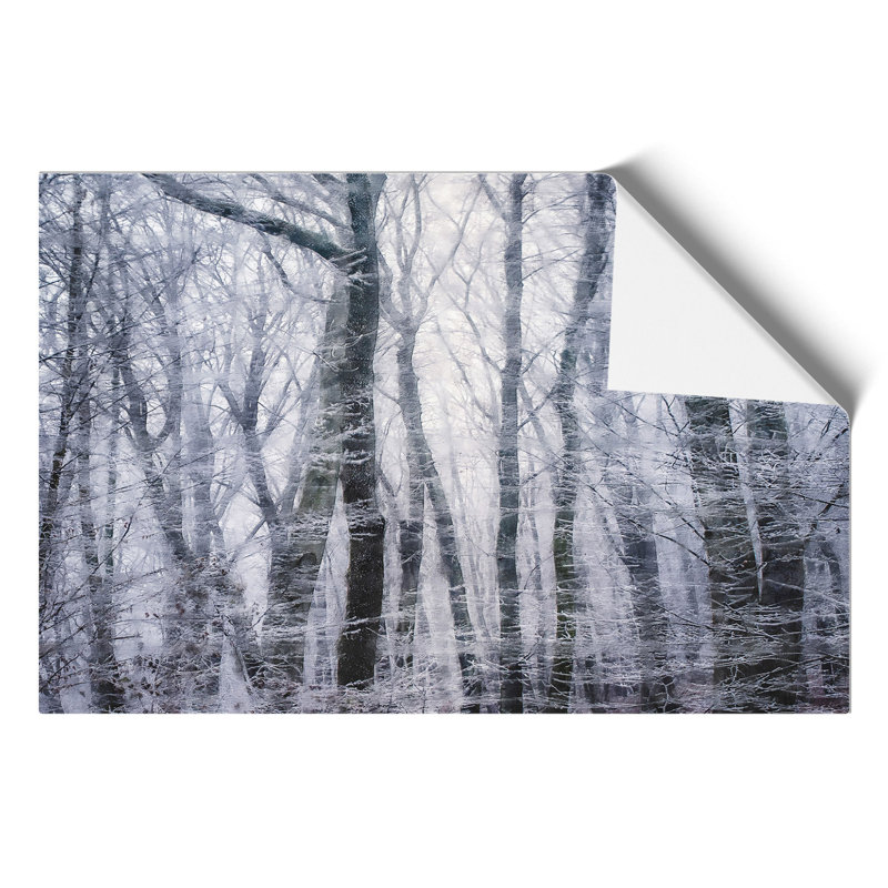 Winter Forest Painting - Frameless Print, 21cm H x 30cm W x 0.1cm D
