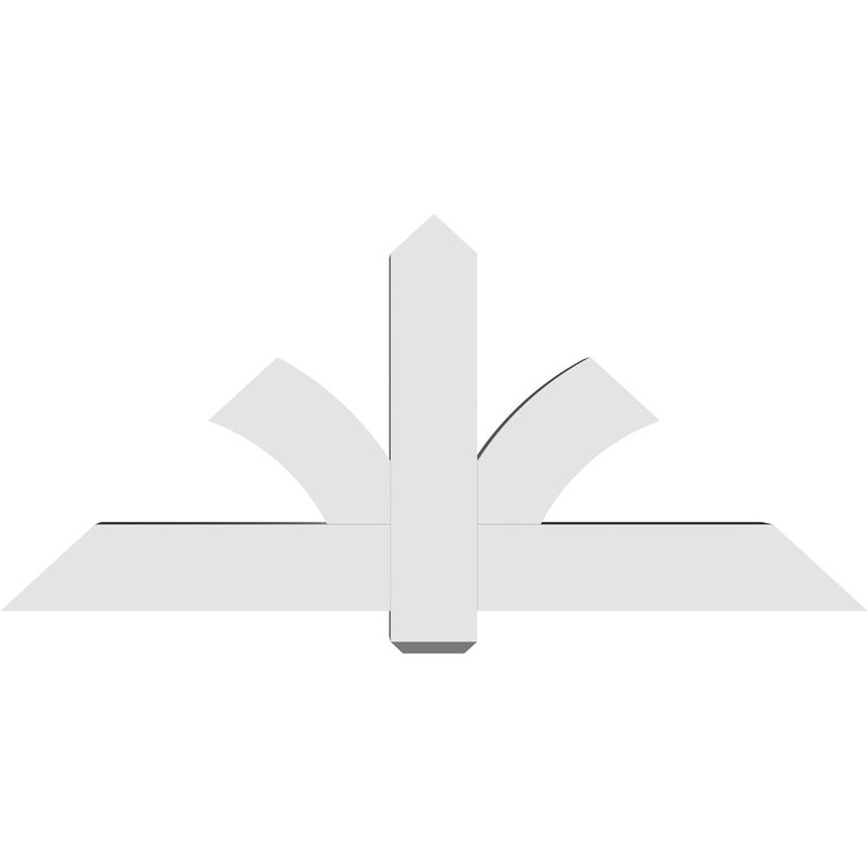 Support pour pignon en PVC Redmond, H 27,5 po x l 60 po (pas: 11/12), P 6 po x F 6 po