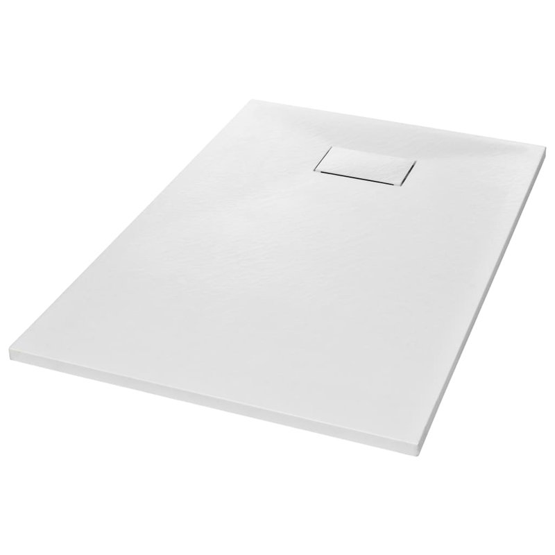 Jamerson Plastic Shower Tray, White, 2.6cm H x 120cm W x 70cm D
