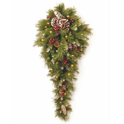 Frosted Berry Frosted Berry Pre-Lit Swag with 50 Warm Lights