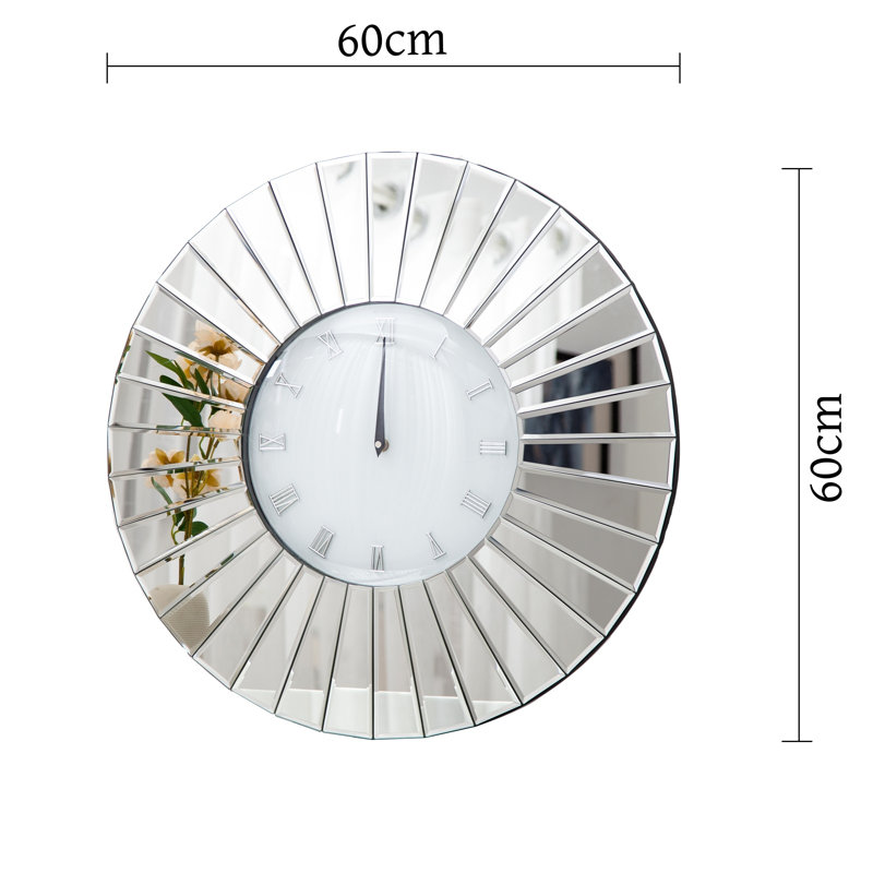 Jeni Silent Wall Clock, 60cm H x 60cm W x 4.8cm D