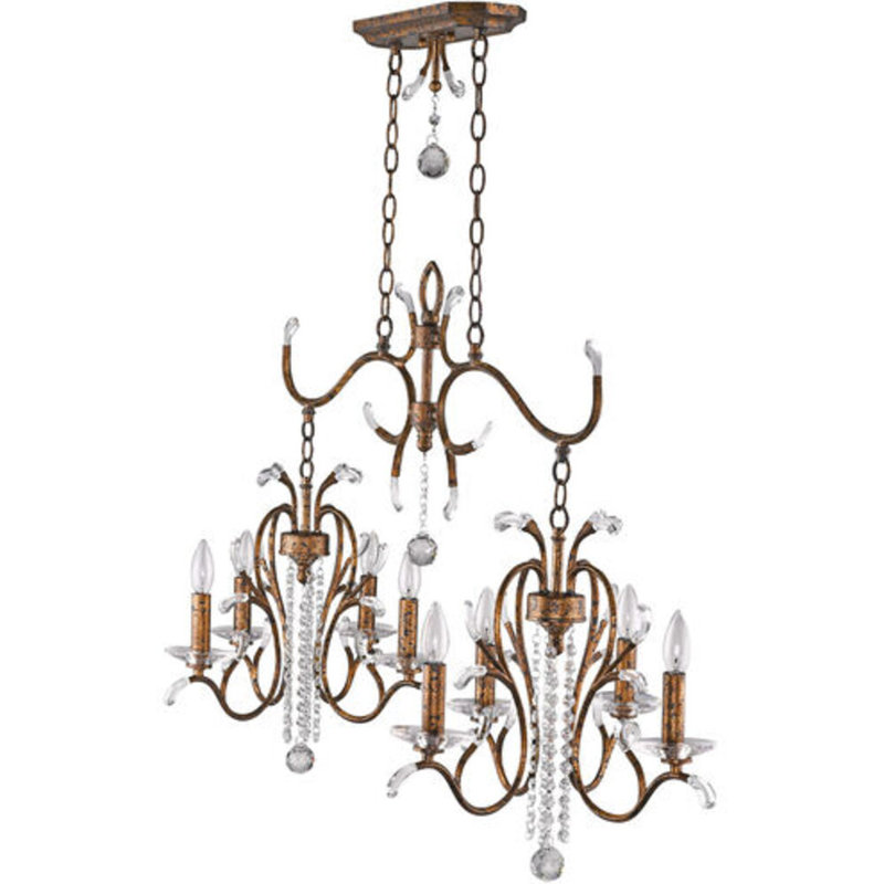 Lustre classique à 8 lumières de style bougie