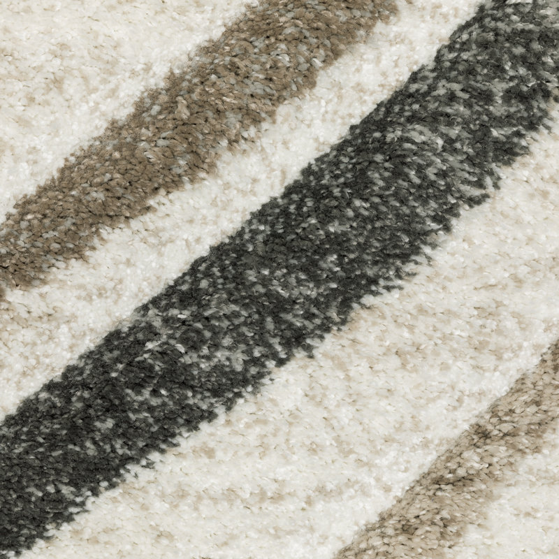 Tapis beige / multicolore tissé à la machine Chase, Rectangle 3 pi 3 po x 5 pi