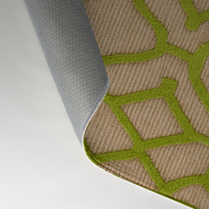 Tapis intérieur et extérieur beige Trellis, Rectangle 5 pi x 7 pi