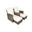 Harker 82 cm Long Reclining Double Chaise with Cushions and with Table