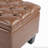 Boucle Ottoman Bench with Storage and Rubber Wood Legs