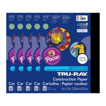 Tru-Ray Sulphite Construction Paper, 12x18 Inches, Black, 50 Sheets