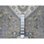 Tapis oriental carré en laine 8 pi x 8 pi gris et ivoire Karjihooz 81066AE4357041E7B06637511E966C10