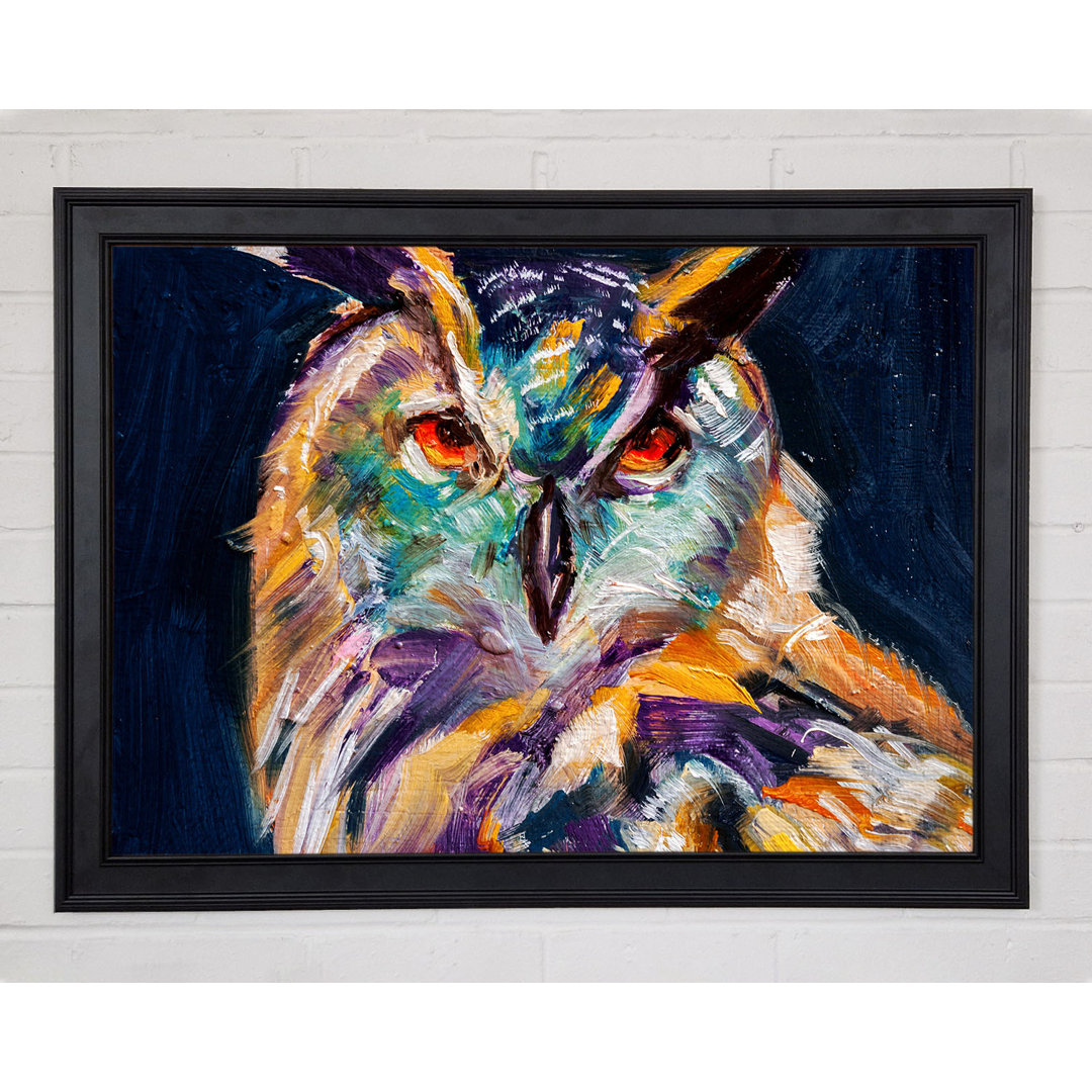 The Vivid Owl Stare - Einzelner Bilderrahmen Kunstdrucke