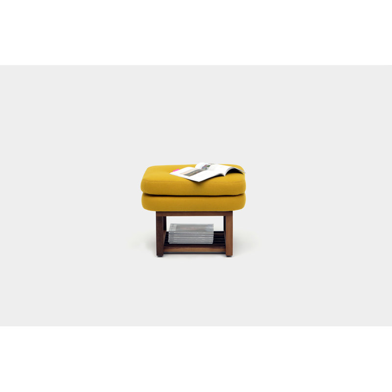 Melinda Upholstered Storage Bench, 18" H x 24" W x 22" D, Yellow