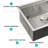Single Bowl Undermount Workstation Kitchen Sink - 32"X19"X 10" Inch 16 Gauge Stainless Steel Deep Sink