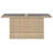  Garden Table Beige PE Rattan, Powder-Coated Steel, Tempered Glass-1535445326