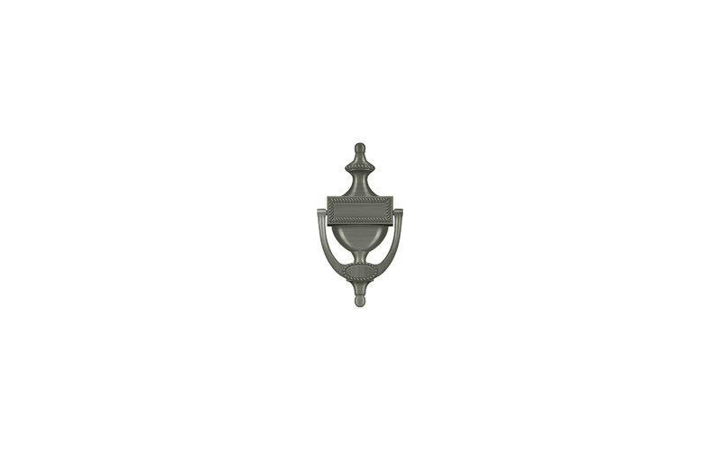 Victorian Brass Door Knocker, Antique Nickel