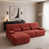 Red+L-shaped+3 Seat