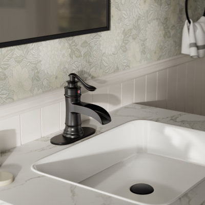 Robinet de salle de bains monotrou avec ensemble de drainage