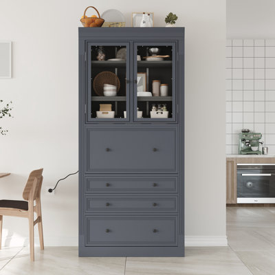Armoire multifonctionnelle avec 3 tiroirs, tablettes réglables