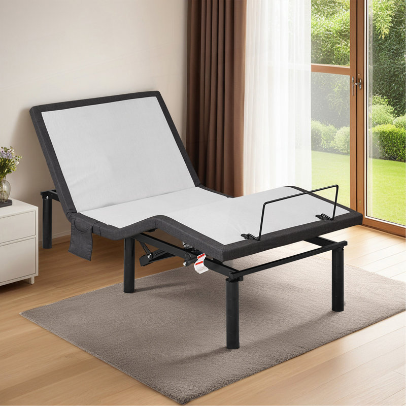 Lit simple simple TG, base à gravité zéro pour la gestion du stress avec inclinaison de la tête et des pieds, télécommande sans fil, massage, veilleuse sous le lit, ports USB