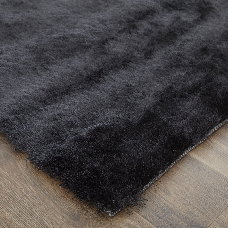 Cienna Performance Indoor Rug, Rectangle 4'9" x 7'6", Black