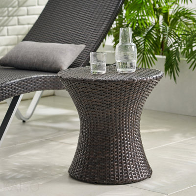 Table de bout 19 po (sans plateau en verre), table de bout, brun
