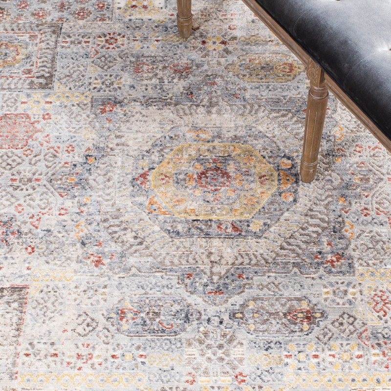 History 500 Performance Oriental Rug, Round 6'7"