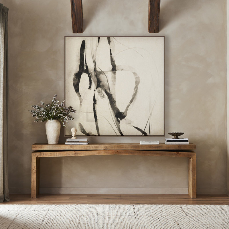 Styled Painting by Dan Hobday, Rustic Walnut, 48" H x 48" W