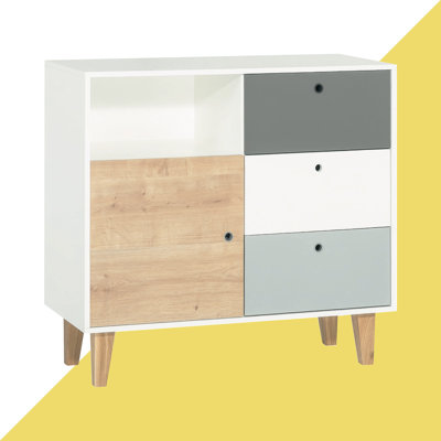 Aleana Solid Wood 103.5 cm W Chest of 3 Drawers
