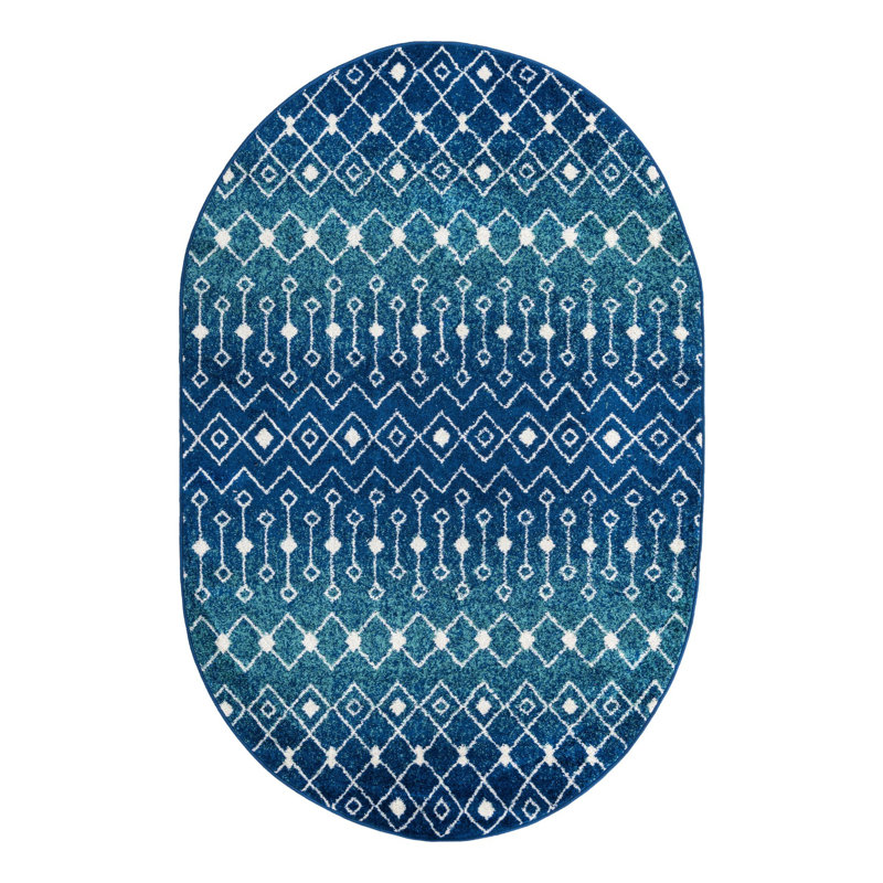 Somerville Geometric Indoor Rug, Oval 5'3" x 8'