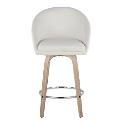 Tabouret de comptoir contemporain à hauteur fixe avec pivot