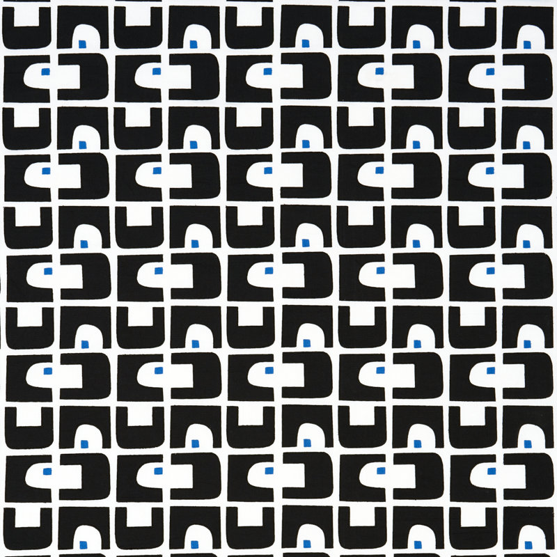 Tissu appliqué Schumacher x Hadiya Williams Den, Carbone