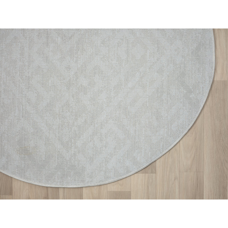 Sophia cream Rug, Round 120cm