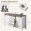 Dreavyn 60" Sliding Barn Door Sideboard with Drawers-652519692