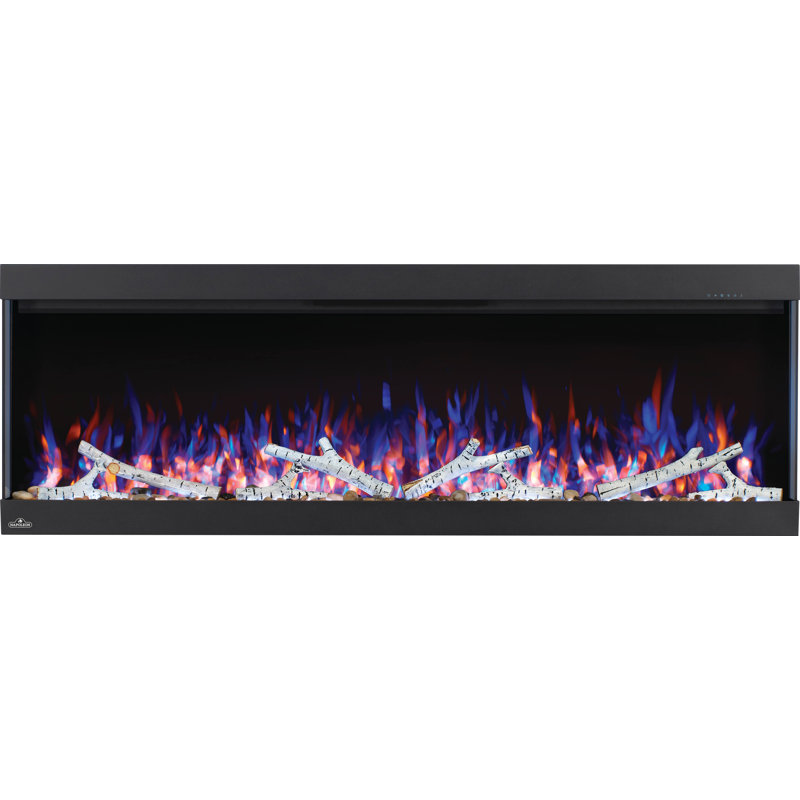 Napoleon Black Surface Wall Mounted Electric Fireplace with BTU 5000, 17" H x 49.25" W x 6.5" D