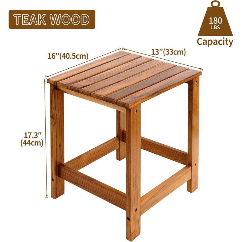 Galway Square Outdoor Side Table , 33cm cm W 40.6cm cm D