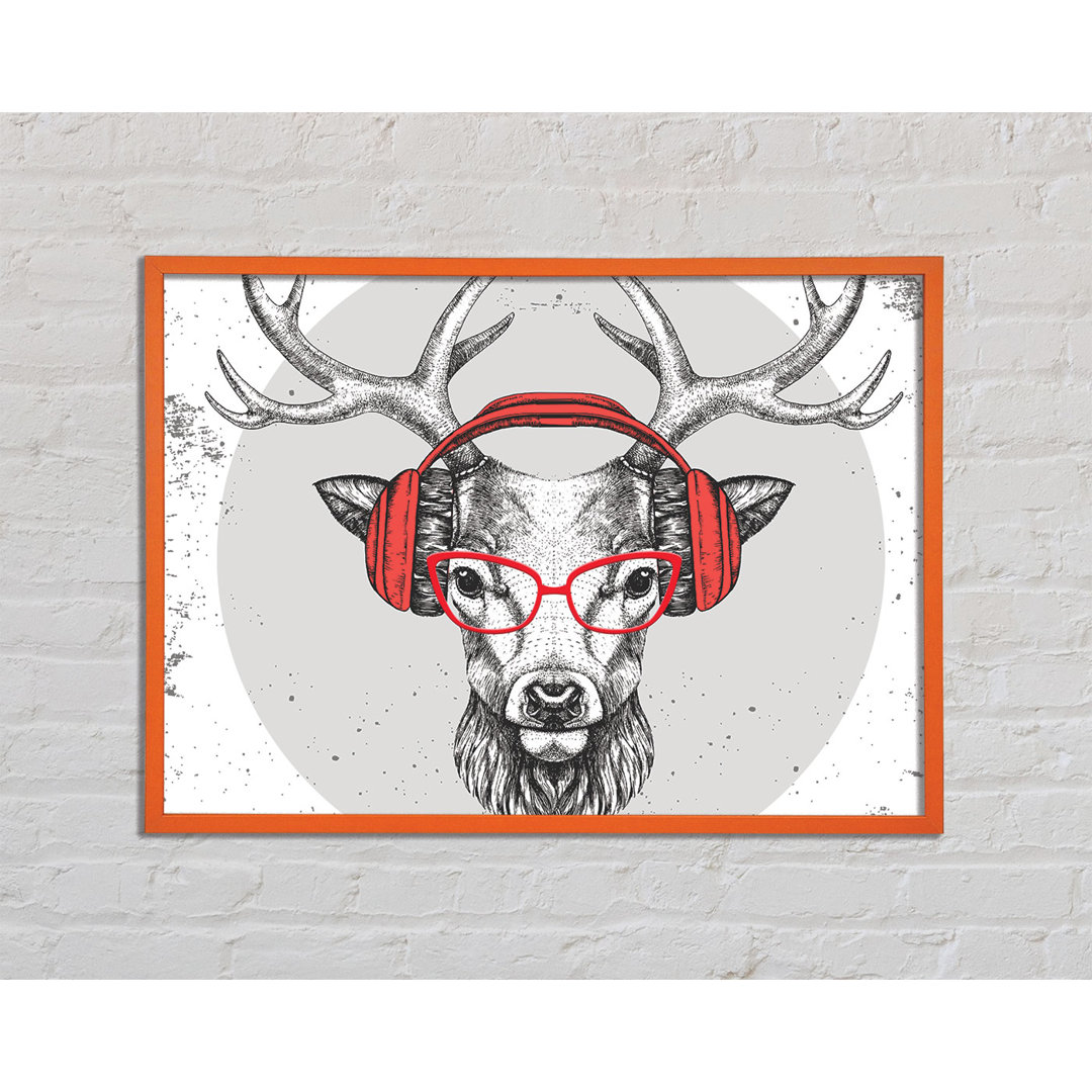 The Stag Headphones - Einzelne Bilderrahmen Kunstdrucke