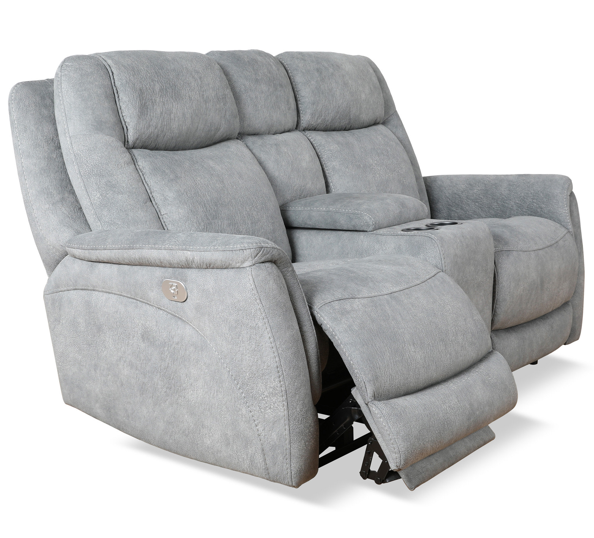 Latitude Run® Herriman 70.5 Contemporary Microfiber Push Button Power  Reclining Loveseat & Reviews