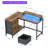 L Shaped Desk With Power Outlets & LED Lights, Computer Desk With Drawers & Shelves, Corner Desk Gaming Desk Home Office Desk, Oak-772646633-772646638