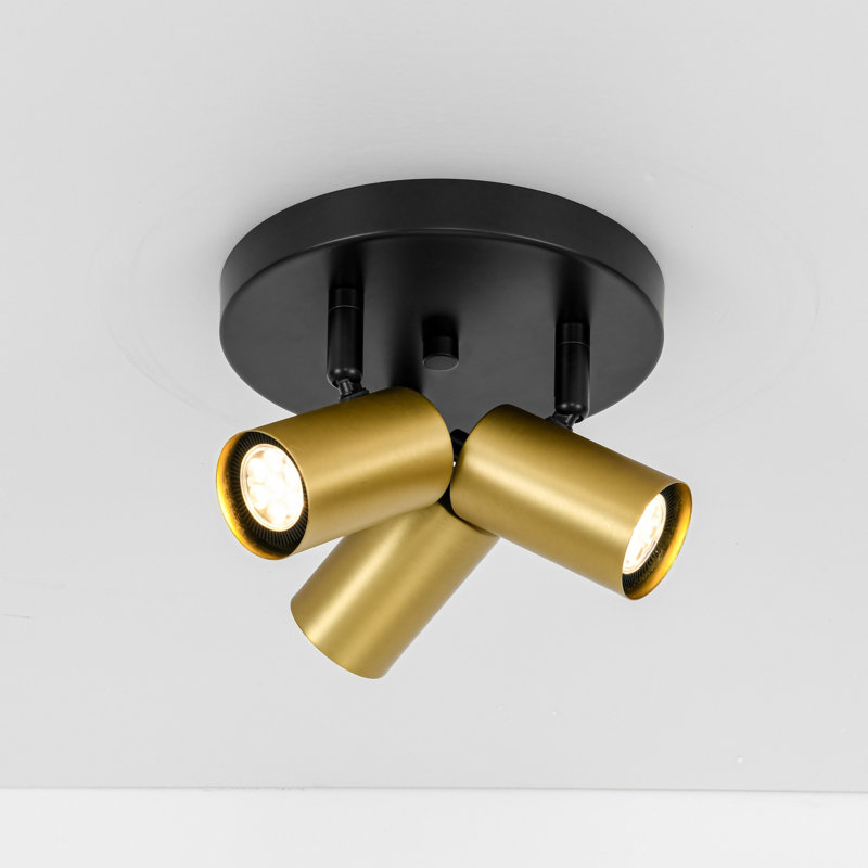 3-Light Adjustable LED Semi Flush Ceiling Spotlight