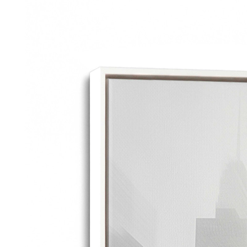Urban Pulse, 48.75" H x 32.75" W x 1.75" D, Opaque White Floater Framed