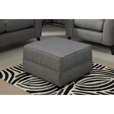 Eckbert 64cm Wide Square Solid Colour Footstool Ottoman