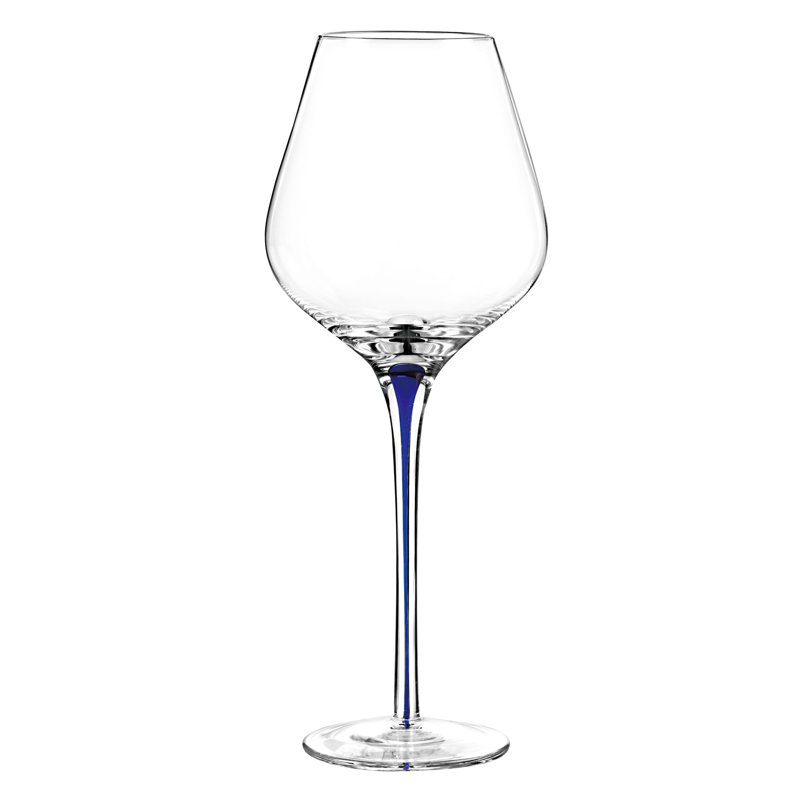 Ensemble de verres à vin rouge cristal 22 oz tempest, Clear/Blue