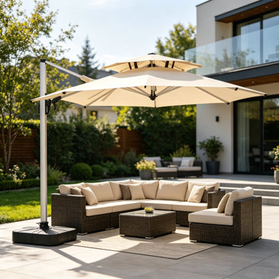 Parasol en porte-à-faux en aluminium Howle de 132 po (base non incluse)
