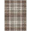 Tapis intérieur lavable à carreaux noir et ivoire 5 pi x 8 pi brun