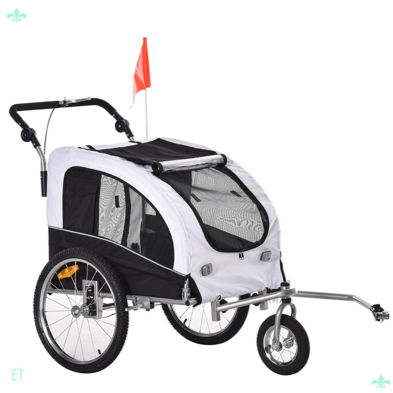 Poussette 2 en 1 avec auvent et poches de rangement