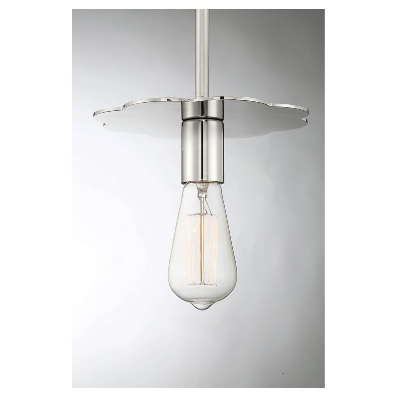 Luminaire suspendu à 1 lumière Thane, Nickel poli
